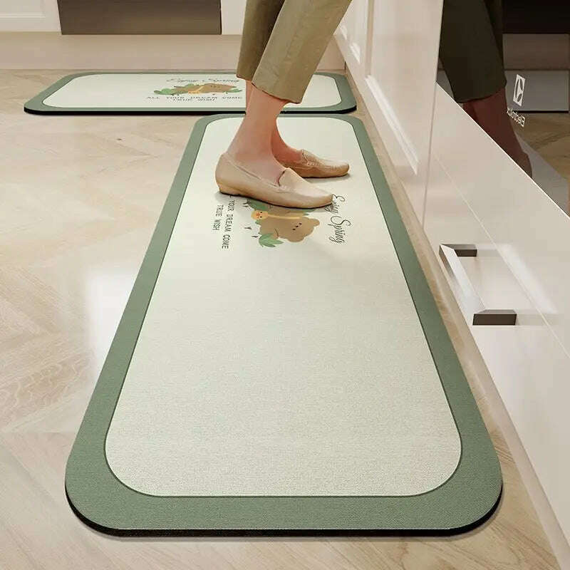 Absorbent Kitchen Floor Mat Diatomaceous Mud Floor Mats Doorstep Water Absorption Oil Absorption Anti Slip Rug Bathroom Carpet