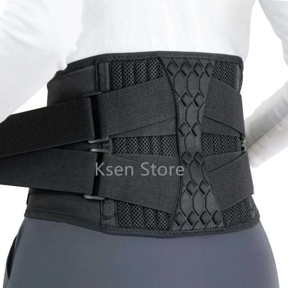 Adjustable Waist Support Lumbar Back Belt Lower Back Brace for Back Pain Relief Lumbar Spine Strap with 10 Stays Waist Protector