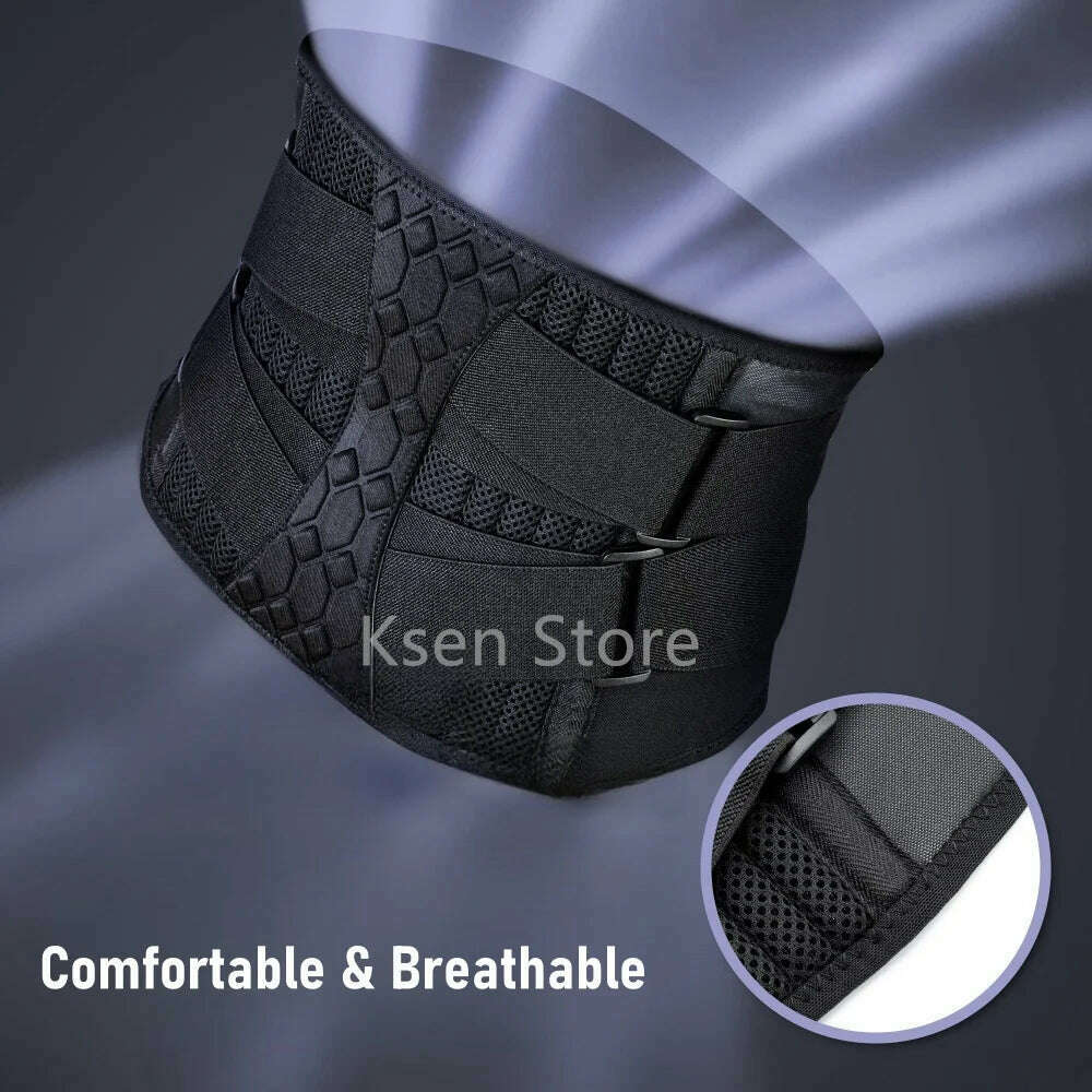 Adjustable Waist Support Lumbar Back Belt Lower Back Brace for Back Pain Relief Lumbar Spine Strap with 10 Stays Waist Protector