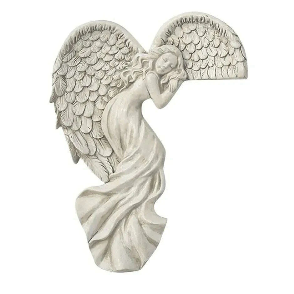 Angel Wings Home Gift Resin Craft Door Frame Ornament Indoor and Outdoor Garden Door Ornament