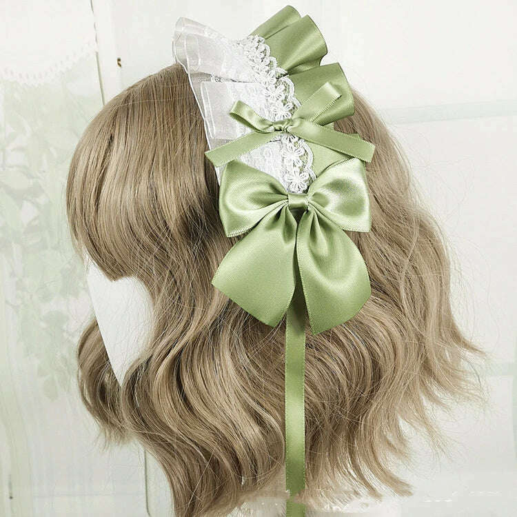 Anime Maid Lovely Sweet Headband Lolita Maid Lace Flower Headwear Cosplay Hair Hoop Hand Made for Girls Gift Hair Accessory