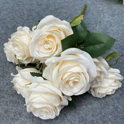 Artificial Silk Rose Bouquet Romantic Wedding Bridal Bouquet Home Garden Desktop Flower Arrangement Photography  Fake Flowers