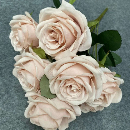 Artificial Silk Rose Bouquet Romantic Wedding Bridal Bouquet Home Garden Desktop Flower Arrangement Photography  Fake Flowers