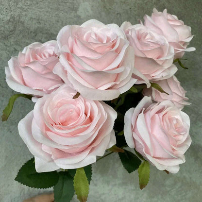 Artificial Silk Rose Bouquet Romantic Wedding Bridal Bouquet Home Garden Desktop Flower Arrangement Photography  Fake Flowers
