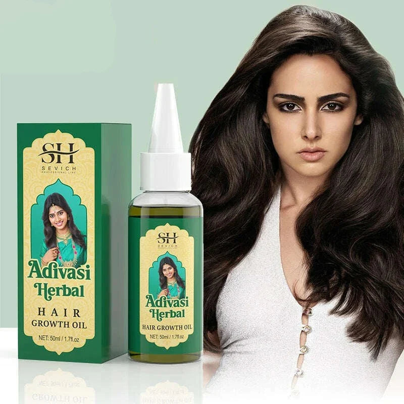 Ayurvedic Hair Growth Oil India Adivasi Herbal Hair Oil Rosemary Anti Hair Loss Fast Regrowth Thicken Oils Hair Growth Products