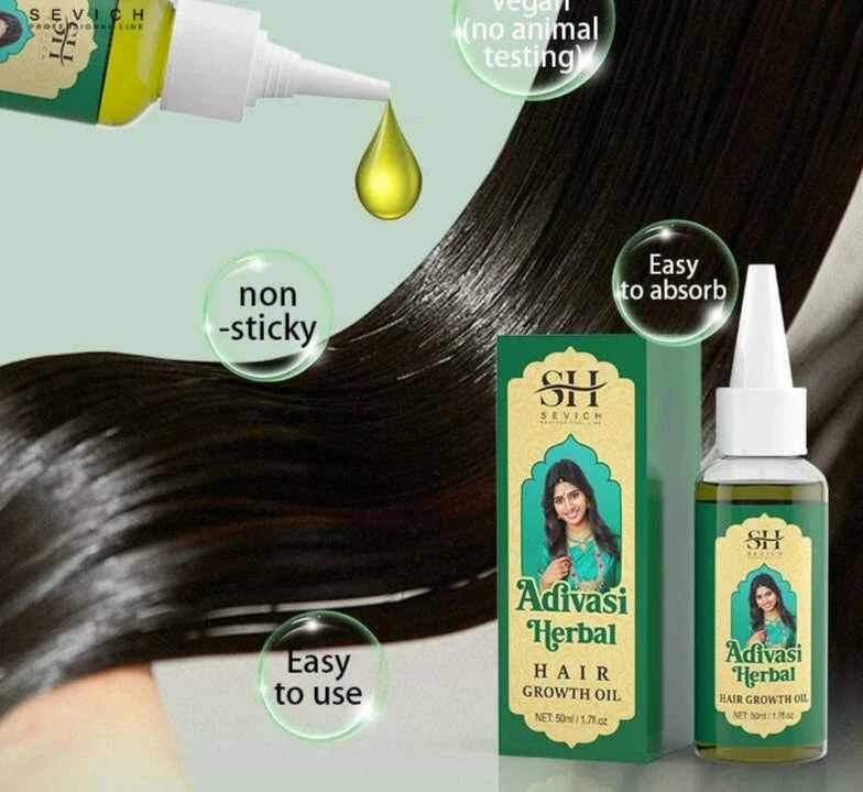 Ayurvedic Hair Growth Oil India Adivasi Herbal Hair Oil Rosemary Anti Hair Loss Fast Regrowth Thicken Oils Hair Growth Products