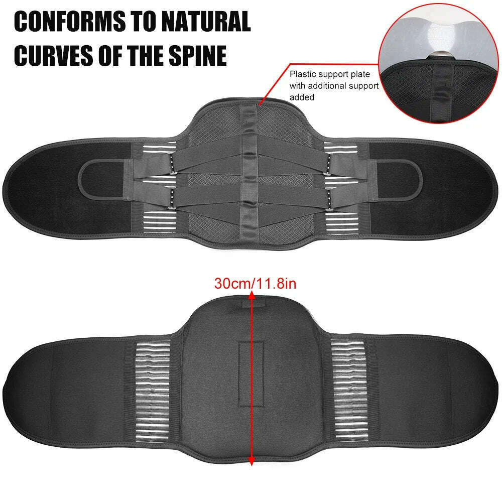 Back Brace for Lower Back Support Pain Relief for Women Men,Breathable Lumbar Support Belt with Big Lumbar Support Pad for Home