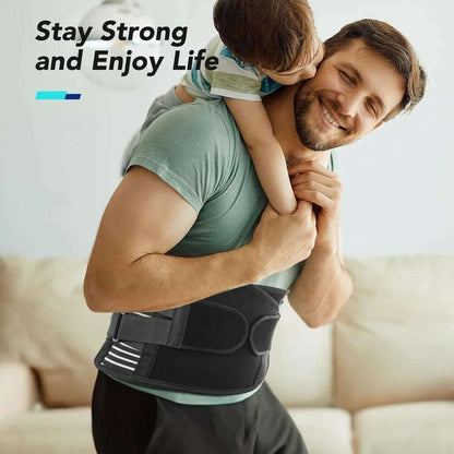 Back Brace for Lower Back Support Pain Relief for Women Men,Breathable Lumbar Support Belt with Big Lumbar Support Pad for Home