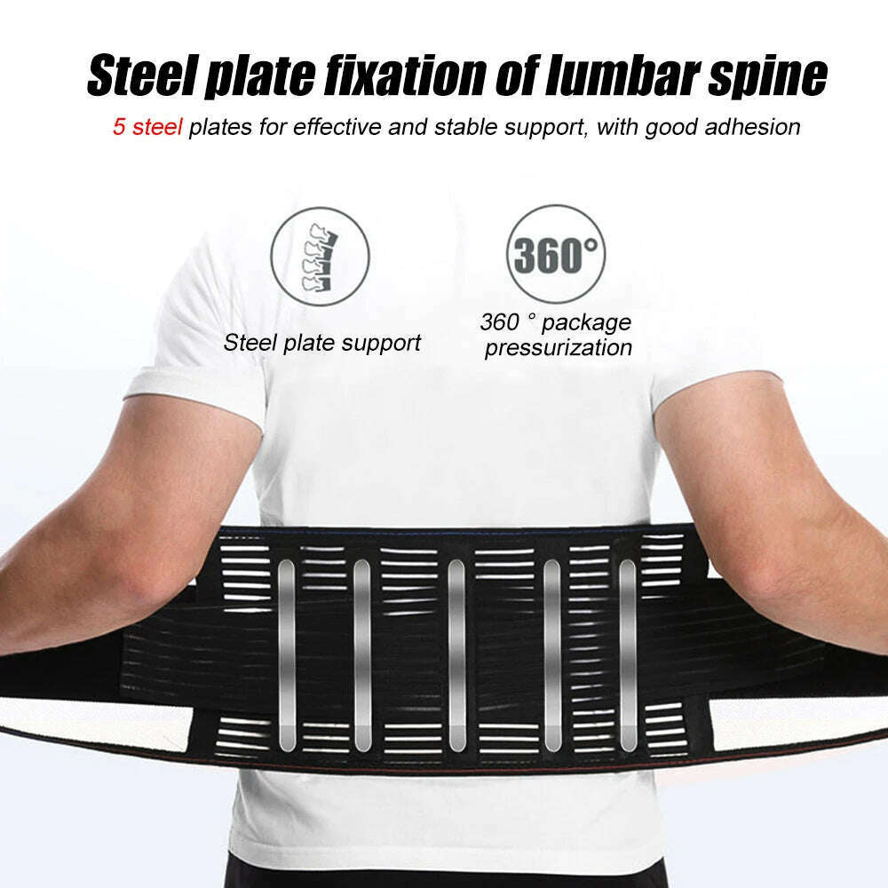 Back Brace for Men & Women - Breathable Waist Lumbar Lower Back Support Belt for Sciatica, Herniated Disc, Scoliosis