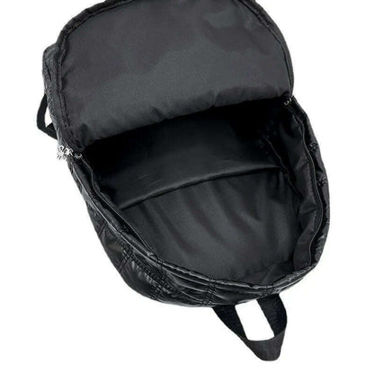 Backpack Women's New Korean Fashion Space Cotton Backpack Diamond Designer Thread Shoulder Bag Large Capacity Down School Bag