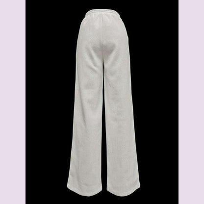 Beautyblue Striped Pants for Female Drawstring Bottoms Autumn Casual Loose Contrast Color Felt Clothes Elegant Women's Trousers
