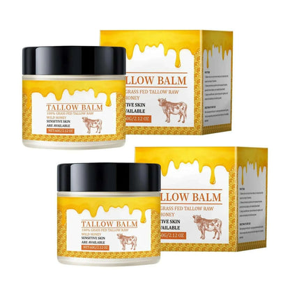 Beef Tallow Balm, Beef Tallow Cream For Skin Care, Wrinkle Tallow Balm, Grass Fed Tallow  Wild Honey, Face And Body Moisturizer