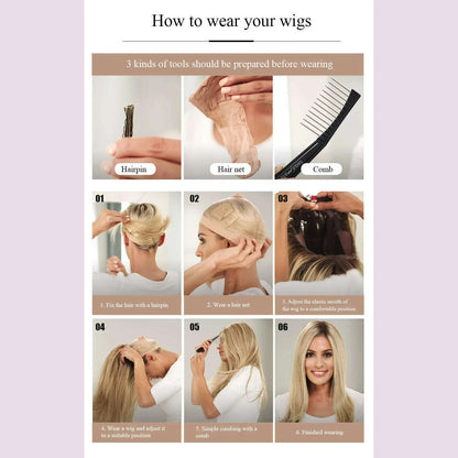 Blonde Golden Synthetic Wigs Long Straight Hair Natural Wig for Women Middle Part Wigs Cosplay Party Heat Resistant Fake Hair