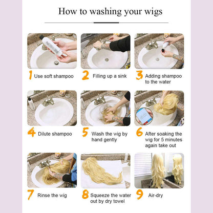 Blonde Golden Synthetic Wigs Long Straight Hair Natural Wig for Women Middle Part Wigs Cosplay Party Heat Resistant Fake Hair