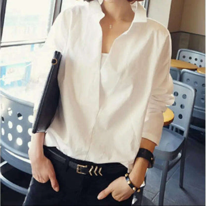 Blouse Women Shirt Women&#39;s Top Sexy Backless Lace Loose Large Size White Shirt Blusas Ropa De Mujer