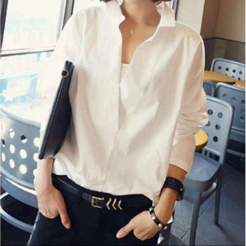Blouse Women Shirt Women&#39;s Top Sexy Backless Lace Loose Large Size White Shirt Blusas Ropa De Mujer