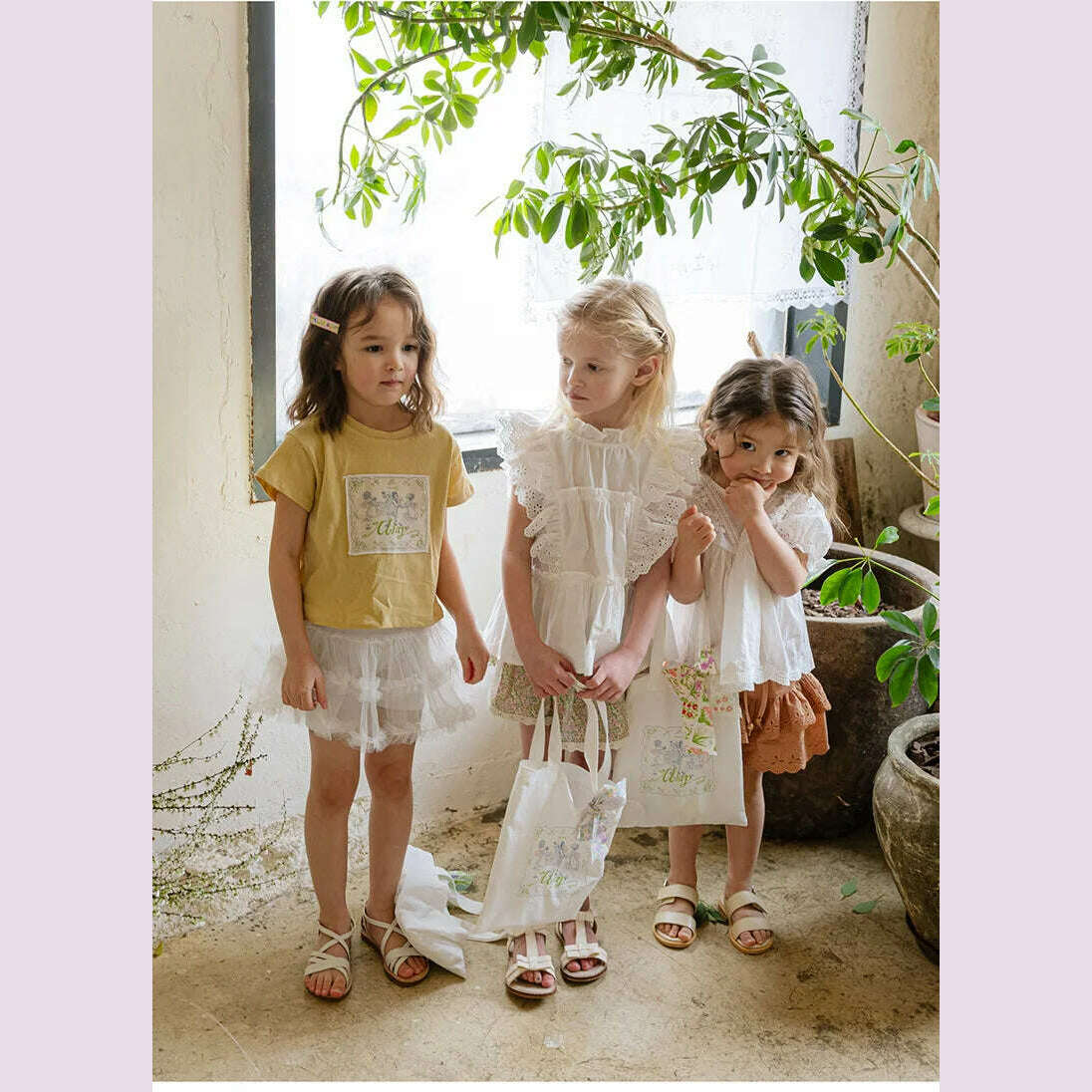 Blouses Summer Korea Girls Children Clothing Sweet Lovely Cotton Puff Sleeve Short Sleeved Shirt 2024 Simple Fashion