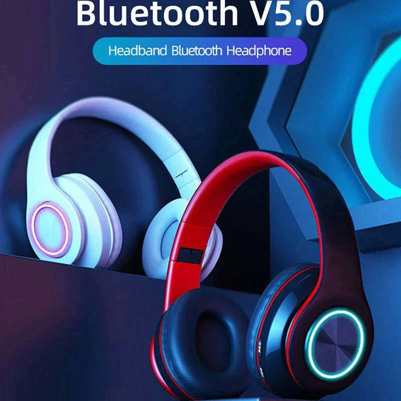 Bluetooth 5.0 Earphone Sport Headphones for iPhone Samsung Xiaomi Mobile Phone Wireless Headband Foldable Portable HeadSets