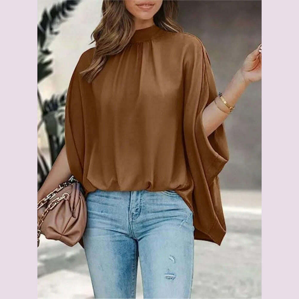 Boho Women's Blouse Elegant Short Sleeve Loose Fashion O-neck White Femme Top Casual Chiffon Blouses For Women 2023 New Summer