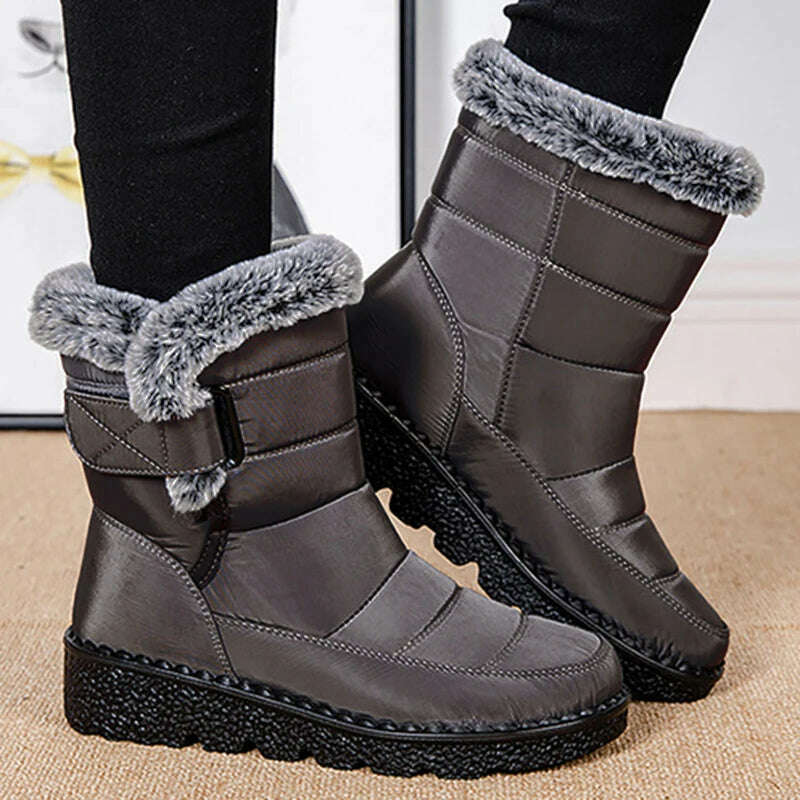 Boots Woman Snow Fashion Woman Shoes Platform Shoes Women New Mid Women's High Boots 2025 Trend Botas Mujer Winter Boots Women