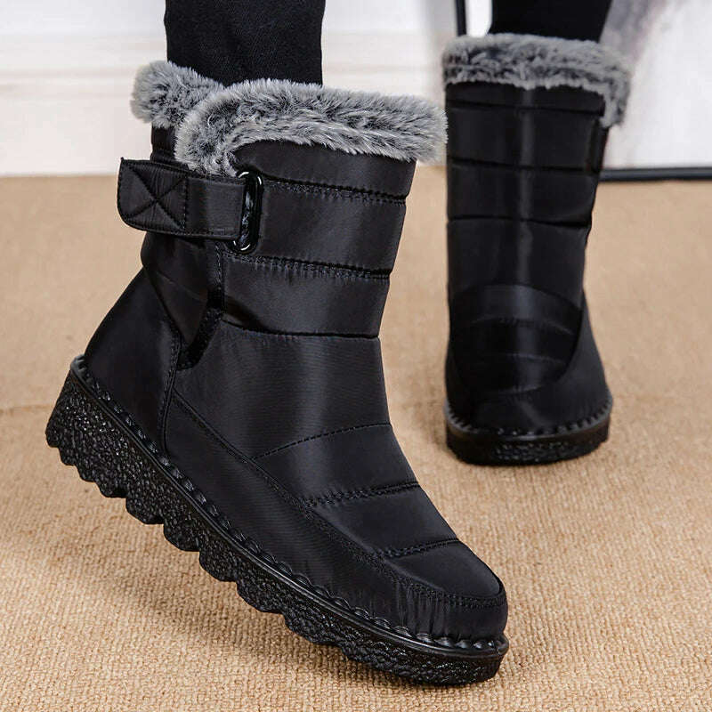 Boots Woman Snow Fashion Woman Shoes Platform Shoes Women New Mid Women's High Boots 2025 Trend Botas Mujer Winter Boots Women