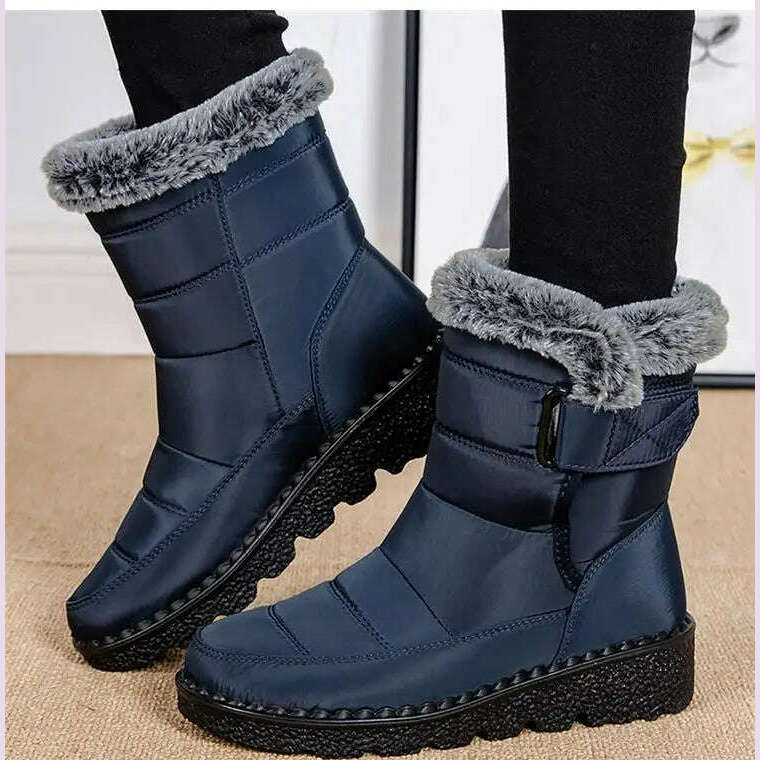 Boots Woman Snow Fashion Woman Shoes Platform Shoes Women New Mid Women's High Boots 2025 Trend Botas Mujer Winter Boots Women