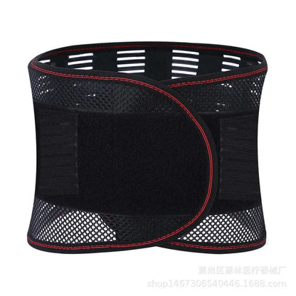 Breathable Lumbar Support Belt With 5 Reinforced Support Plates,Adjustable Back Brace Waist Trainer For HerniatedDisc Protection