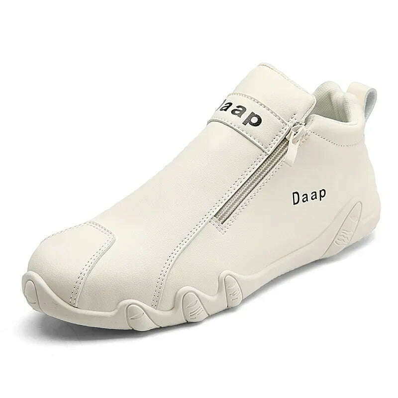 British Style Fashion Short Boots Men  Luxury Leather Anti Slip Comfortable Work Shoes Outdoor Travel Sports Casual Shoes