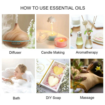 Buy 118ml Essential Oil Get 10ml Free 100% Pure and Natural Essential Oil with Dropper for Aromatherapy Diffuser Massage DIY