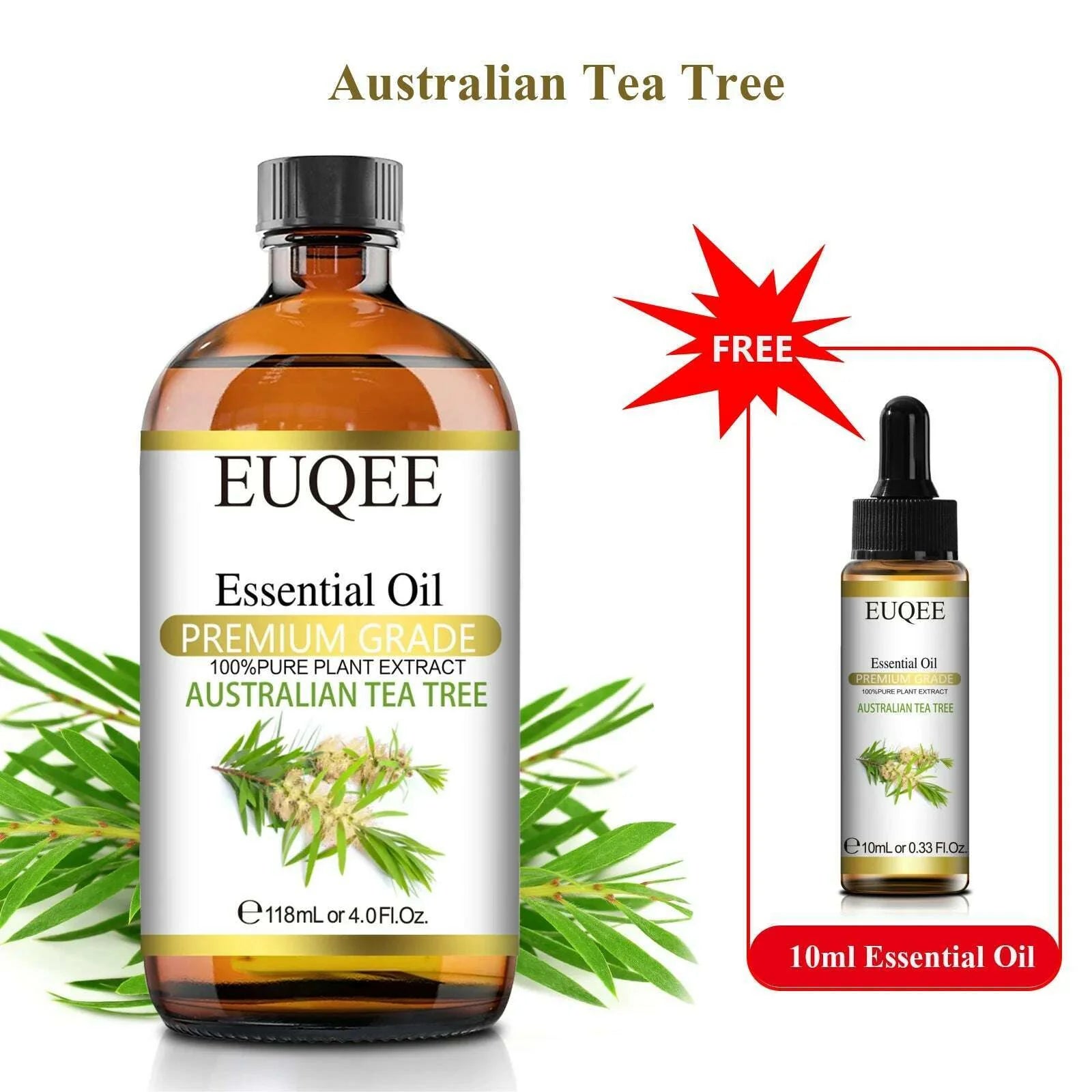 Buy 118ml Essential Oil Get 10ml Free 100% Pure and Natural Essential Oil with Dropper for Aromatherapy Diffuser Massage DIY