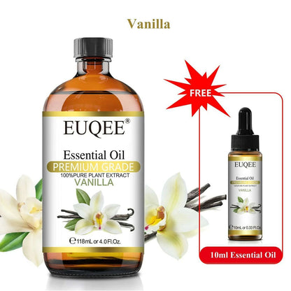 Buy 118ml Essential Oil Get 10ml Free 100% Pure and Natural Essential Oil with Dropper for Aromatherapy Diffuser Massage DIY