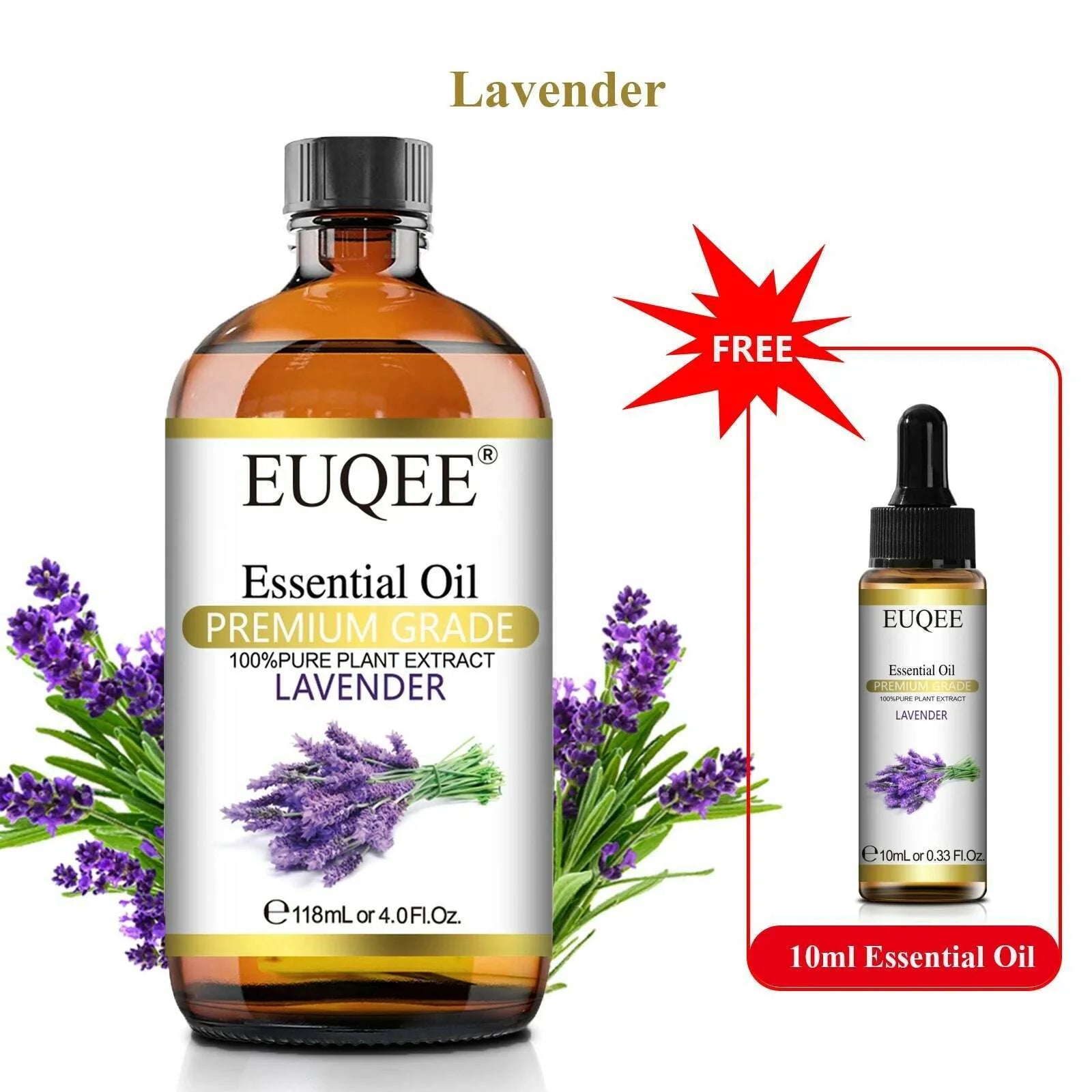 Buy 118ml Essential Oil Get 10ml Free 100% Pure and Natural Essential Oil with Dropper for Aromatherapy Diffuser Massage DIY
