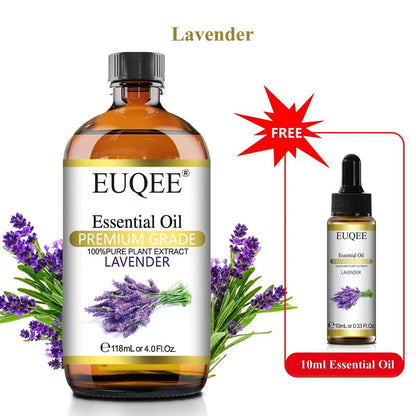 Buy 118ml Essential Oil Get 10ml Free 100% Pure and Natural Essential Oil with Dropper for Aromatherapy Diffuser Massage DIY