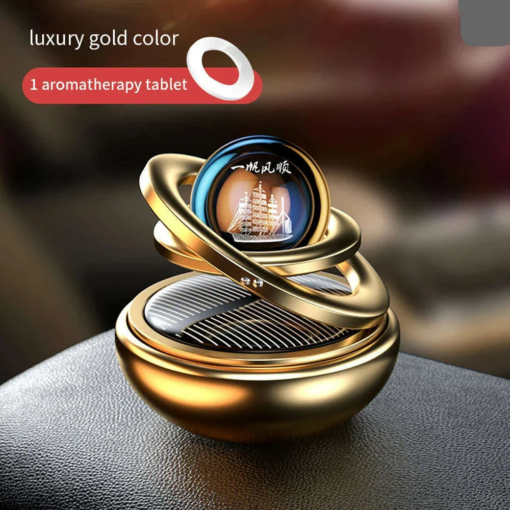 Car Air Freshener Solar Rotating Aromatreatment Decoration Car Interior Accessories Women Men Original Flavored Perfume Diffuser