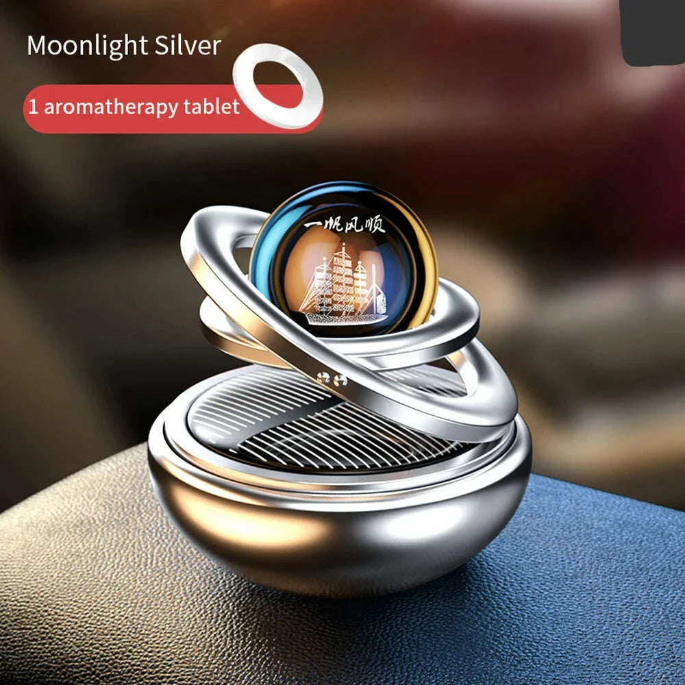 Car Air Freshener Solar Rotating Aromatreatment Decoration Car Interior Accessories Women Men Original Flavored Perfume Diffuser
