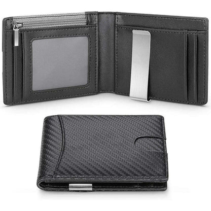 Carbon Fiber Card Holder Wallets Men Slim RFID Wallet Male Purse Minimalist Black Wallet with Coin Pocket Wallet for Men Choice