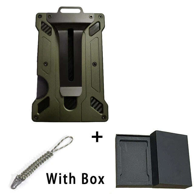 Carbon Fiber EDC Wallets Transparent Credentials Holder Magsafe Men Wallet Aluminium Metal Male Purse Mini Smart Magic Wallet