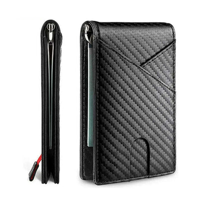 Carbon Fiber Rfid Men Wallets Money Bag Slim Thin Card Man Wallet Luxury Male Small Short Purse Bi-fold Vallet Billfold