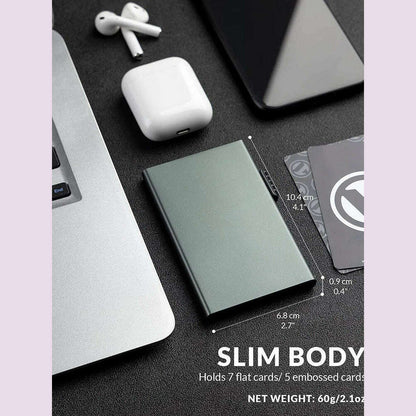 Card Holder Wallet Minimalist Slim Metal RFID Blocking Card Protector Pop Up Credit Card Wallets for Men