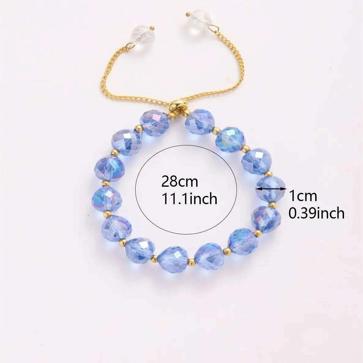 CARLIDANA New Artificial Austria Crystal Bracelet Fashion Shiny Stone Beads Elasticity Rope Strand Bracelets for Women Jewelry