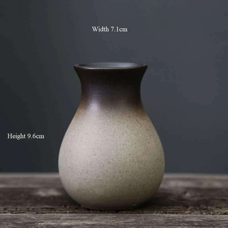 CHANSHOVA China Pottery Mini Small Flower Vases Traditional Chinese Retro Style Ceramic Vase Lliving Room Home Decoration T032