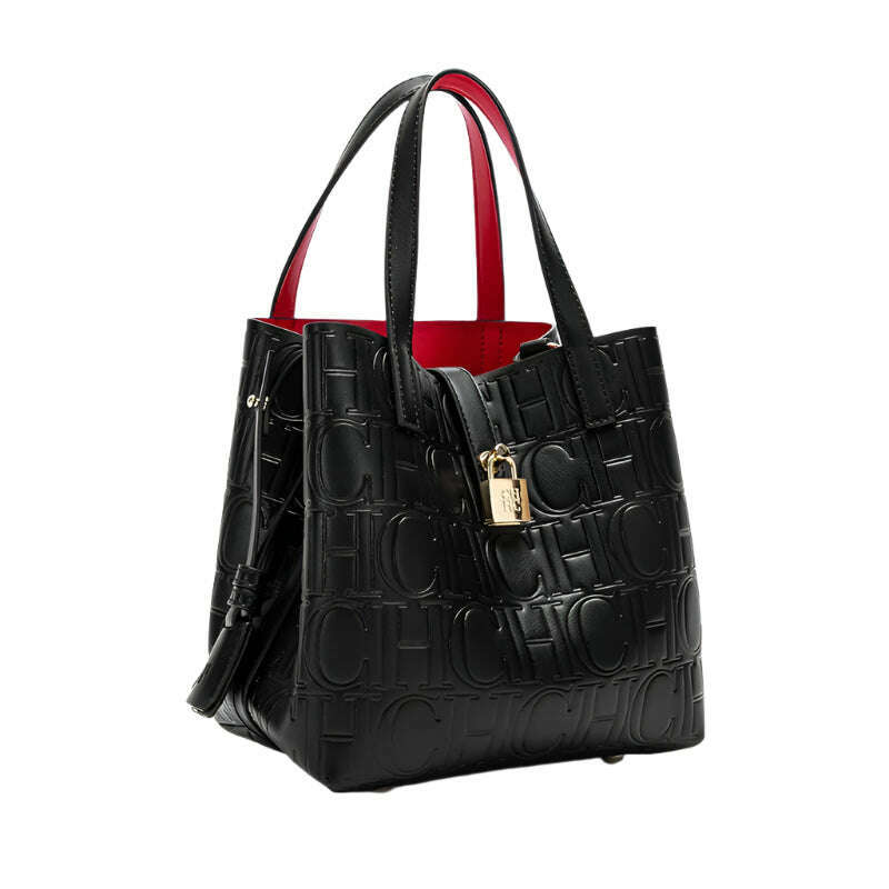 CHCH Women's Tote Bag New Steel Embossed Handheld Bun Mother Shopping Bag