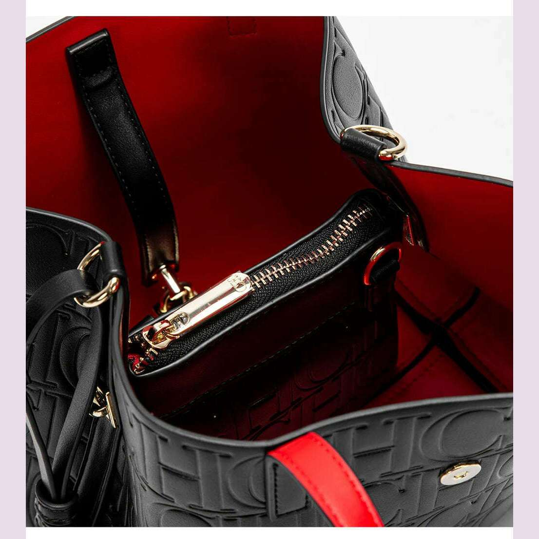 CHCH Women's Tote Bag New Steel Embossed Handheld Bun Mother Shopping Bag