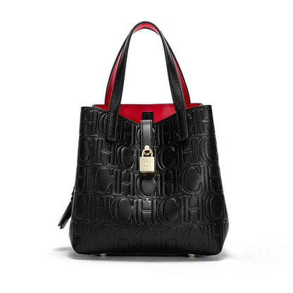 CHCH Women's Tote Bag New Steel Embossed Handheld Bun Mother Shopping Bag