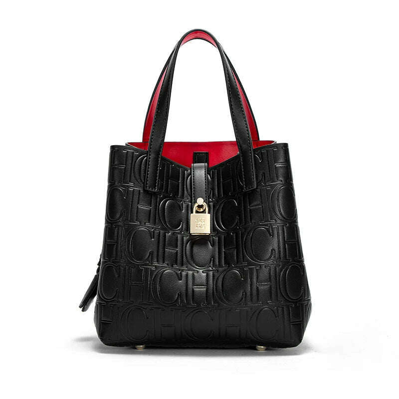 CHCH Women's Tote Bag New Steel Embossed Handheld Bun Mother Shopping Bag