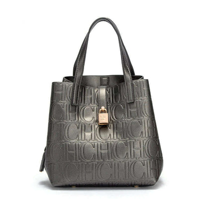 CHCH Women's Tote Bag New Steel Embossed Handheld Bun Mother Shopping Bag