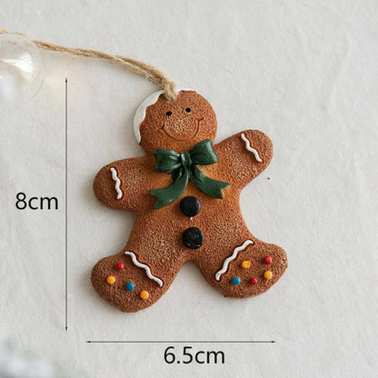 Christmas Santa Snowman Gingerbread Man Resin Pendant Christmas Tree Decoration Ornaments DIY Kids Toys Noel Navidad Kerst 2023