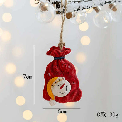 Christmas Santa Snowman Gingerbread Man Resin Pendant Christmas Tree Decoration Ornaments DIY Kids Toys Noel Navidad Kerst 2023