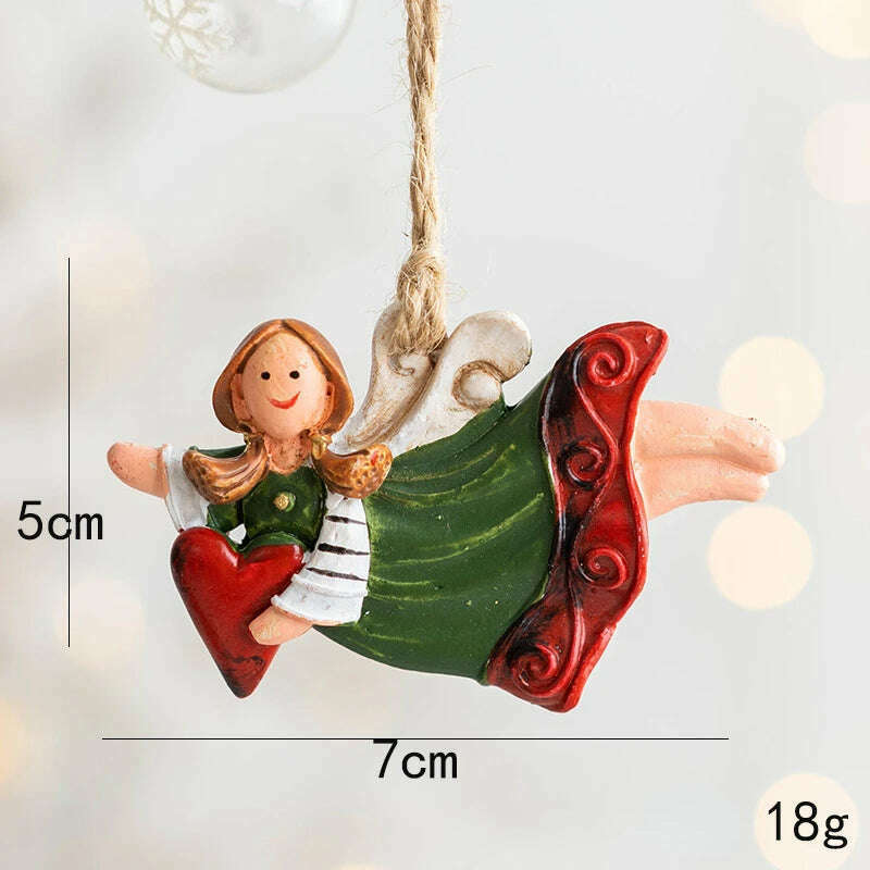 Christmas Santa Snowman Gingerbread Man Resin Pendant Christmas Tree Decoration Ornaments DIY Kids Toys Noel Navidad Kerst 2023