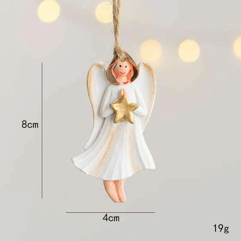 Christmas Santa Snowman Gingerbread Man Resin Pendant Christmas Tree Decoration Ornaments DIY Kids Toys Noel Navidad Kerst 2023
